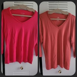 🐰EASTER SALE🐰 Set of Two V-Neck Long Sleeve Tops